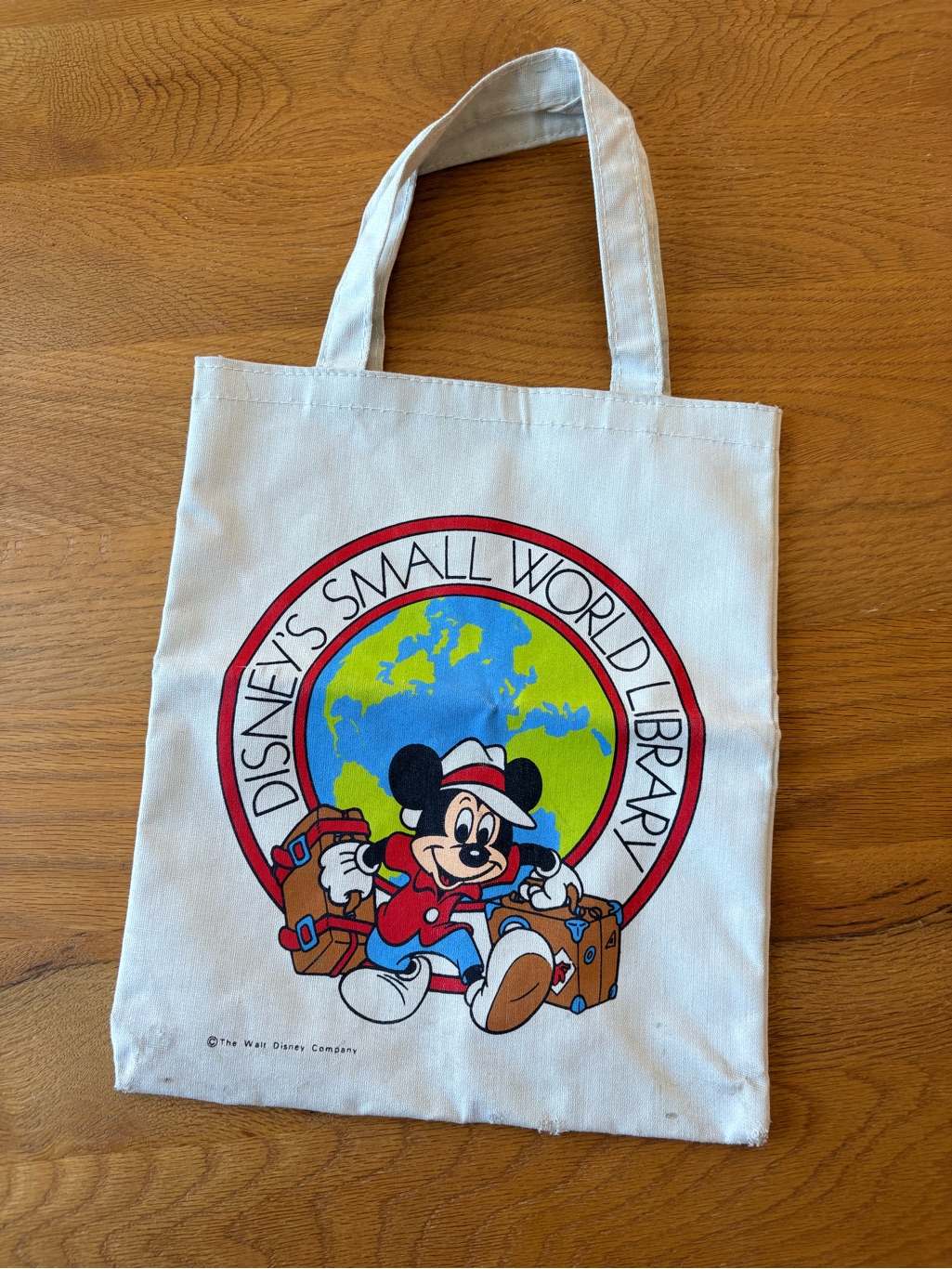 Vintage Disneys Small World Library Canvas Tote Bag